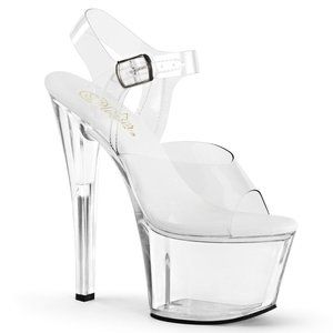 Pleaser Sky 308VL Clear Platform Heels